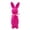 Hot Pink, variant on Easter Bunny easter decor Flocked Bunny Figurine Decorative Plush Standing Rabbit Ornament with Bow for Home Holiday Party Display for home