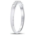 thumbnail image 3 of 14kt White Gold Womens Round Diamond Single Row Wedding Band 1/4 Cttw, 3 of 4