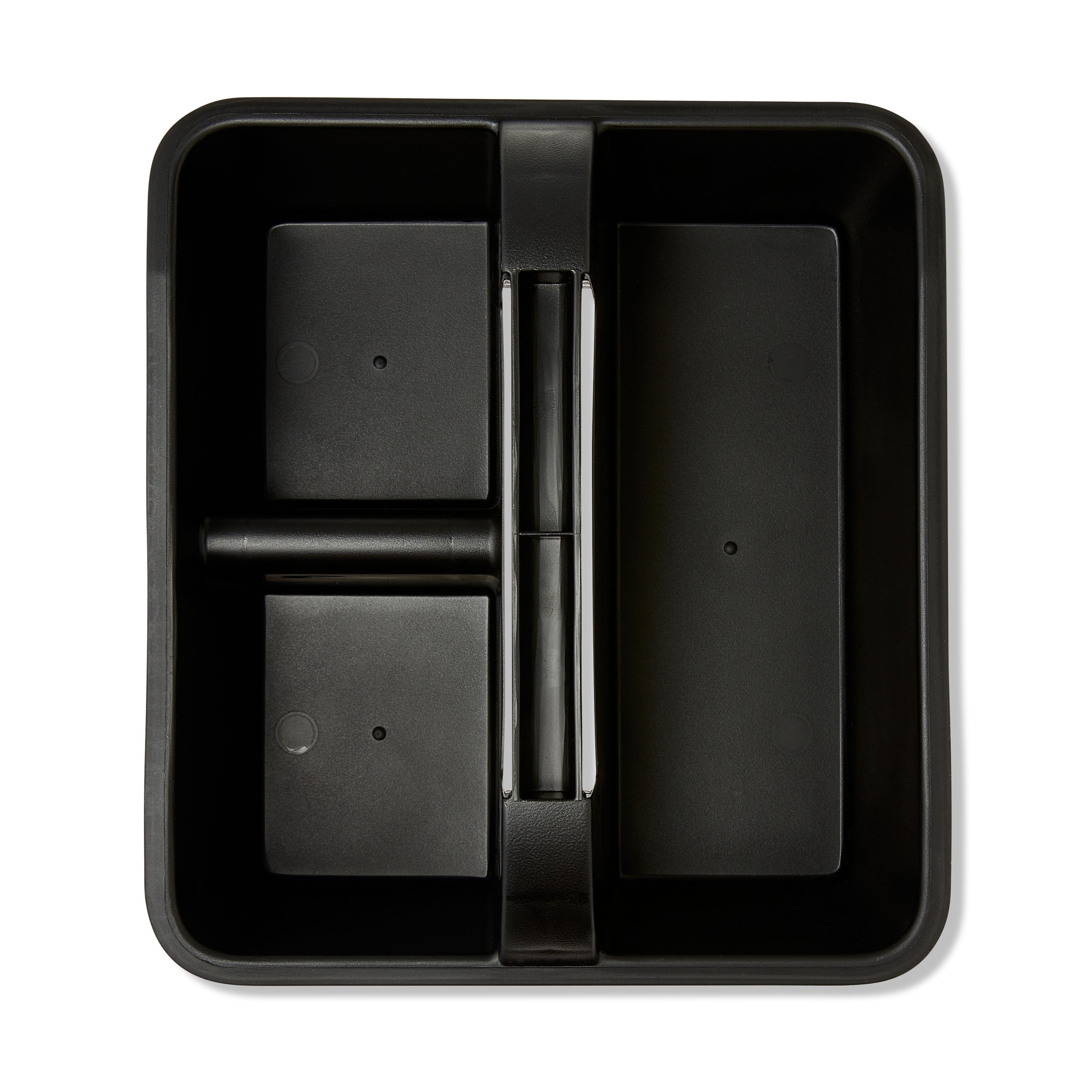 Storex Small Plastic Caddy, Rectangular Desktop Craft and Hobby Organizer, 8.75’’ x 7.67’’ x 4.44’’, Black, STOREX SMALL CADDY BLK