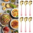 thumbnail image 1 of CRCMUHE Tableware Round Spoon 304 Stainless Spoon Fork Household Cute Small Soup Spoon Thick Round Bottom Eating Spoon, 1 of 9