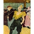 thumbnail image 2 of Toulouse-Lautrec, Henri de 12x14 Gold Ornate Wood Framed with Double Matting Museum Art Print Titled - The Clownesse Cha-U-Ka-O in the Moulin Rouge, 2 of 4