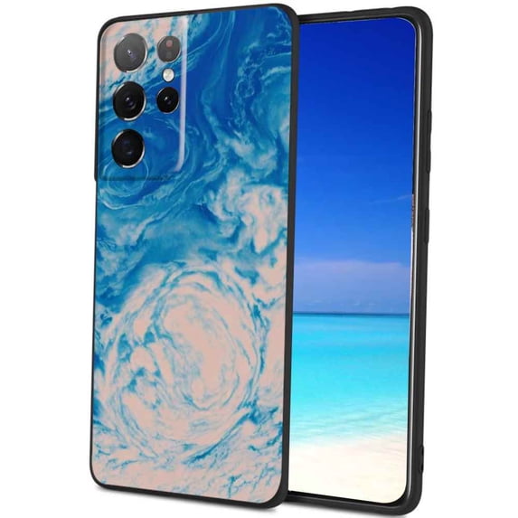 Blue-Marble-77 Phone Case, Degined for Samsung Galaxy S22 Ultra Case Men Women, Flexible Silicone Shockproof Case for Samsung Galaxy S22 Ultra