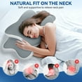 thumbnail image 7 of SweetLux NEW YORK Cervical Memory Foam Neck Pillow for Neck and Shoulder Pain Relief, (Gray/White), 7 of 7