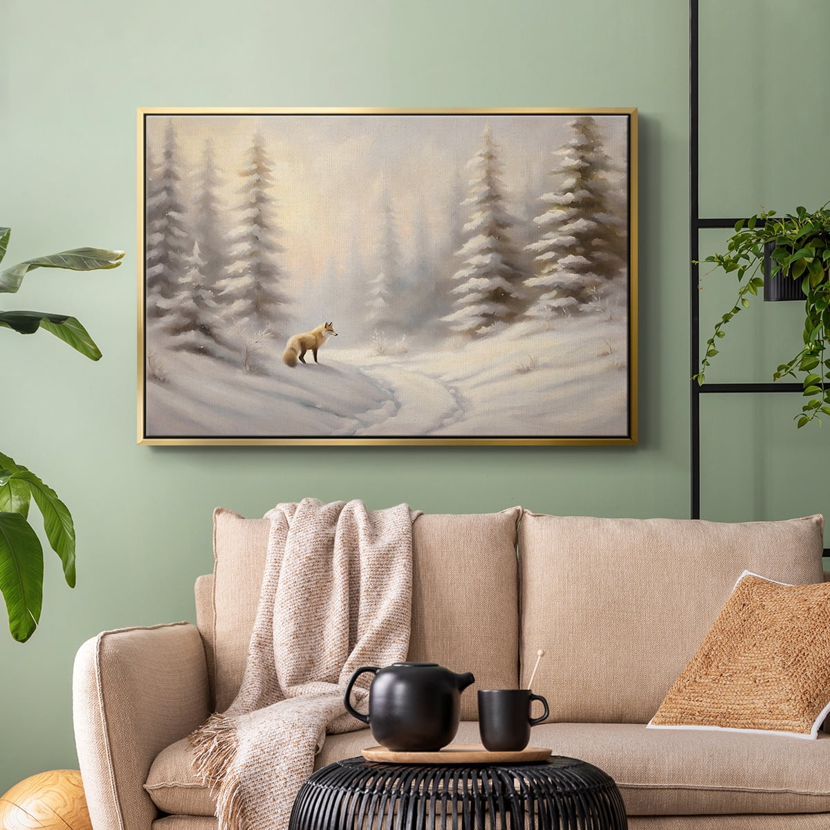 Vintage Landscape-CLXXV By Wexford Home Framed in Gold Wood Gallery Wrapped Canvas 25 in. x 37 in.