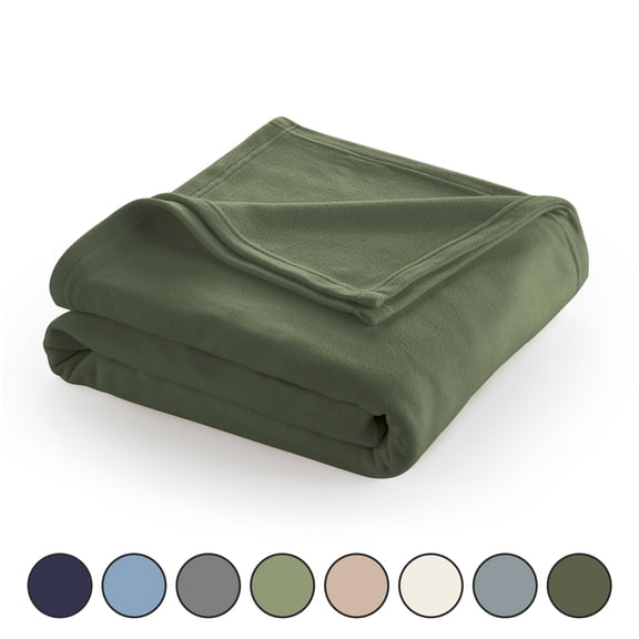 Martex Supersoft Fleece Bed Blanket – Lightweight All-Season – King Size – Sage Green