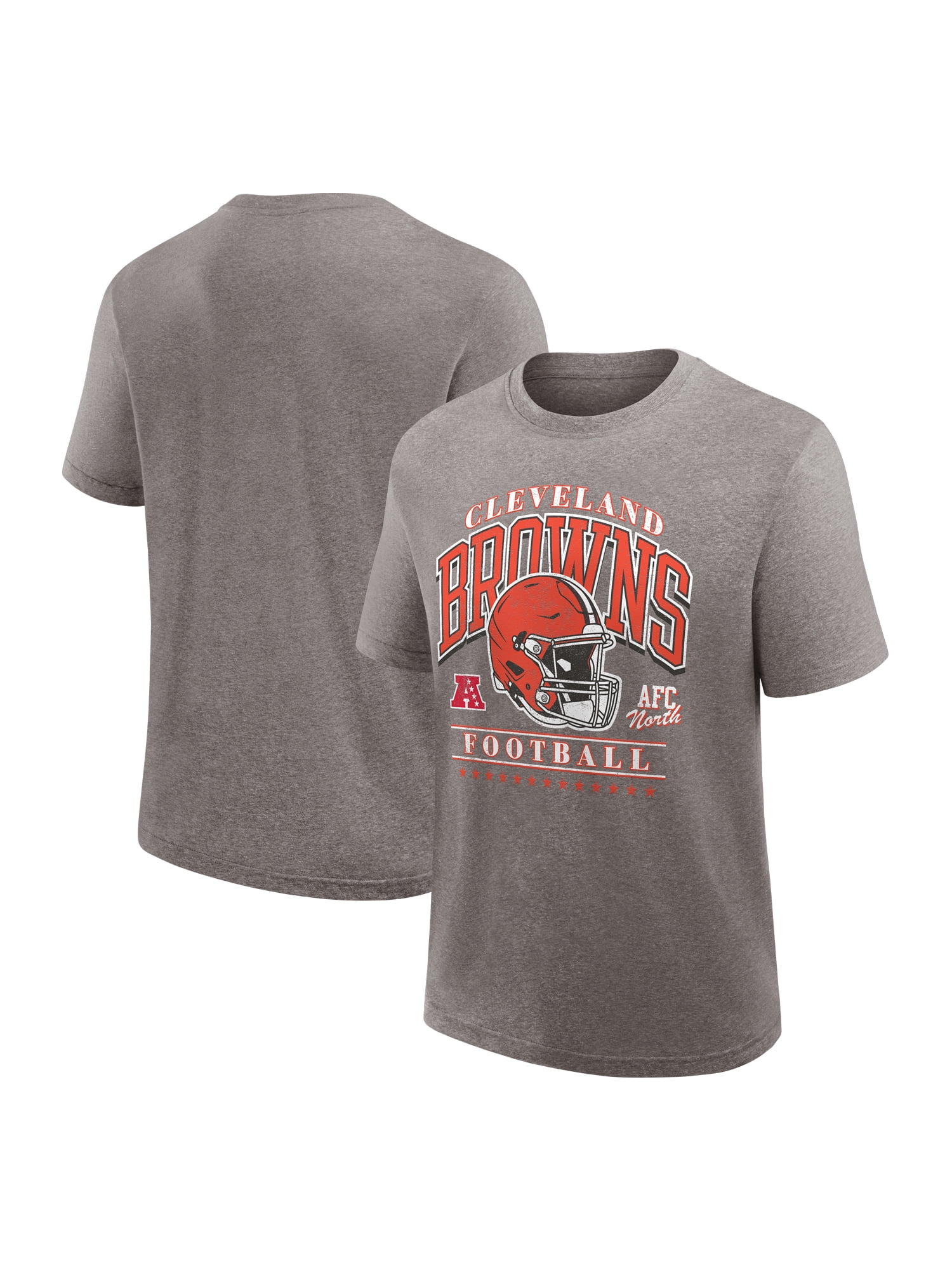 NFL Cleveland Browns Men's Synthetic Brown Heather Short Sleeve T-Shirt