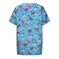 thumbnail image 4 of Tops de enfermería con estampado de manga corta y cuello en V de verano a la moda para mujer Fridja  ghk6027, 4 of 8