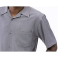 thumbnail image 3 of Montique Grey Walking Suit Solid Color Short Sleeve Shirt Men's Leisure Suit 696, 3 of 3