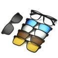 thumbnail image 2 of OUTAD Five-piece Polarized Sunglasses Magnetic Clip-on Eyeglass Lens Magnetic Clips Set 2202PC glasses frame, 2 of 4