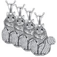 thumbnail image 2 of Cadenas con Dijes de Gatitos CatNeck01 4Pzas British Longhair Plata Metal Cadena y Dije., 2 of 2