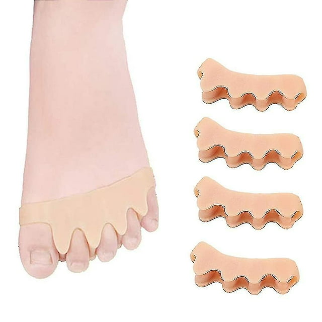 4pcs Soft Silicone Bunion Toe Corrector Nail Protector Toe Hallux Valgus Straightener Spreader