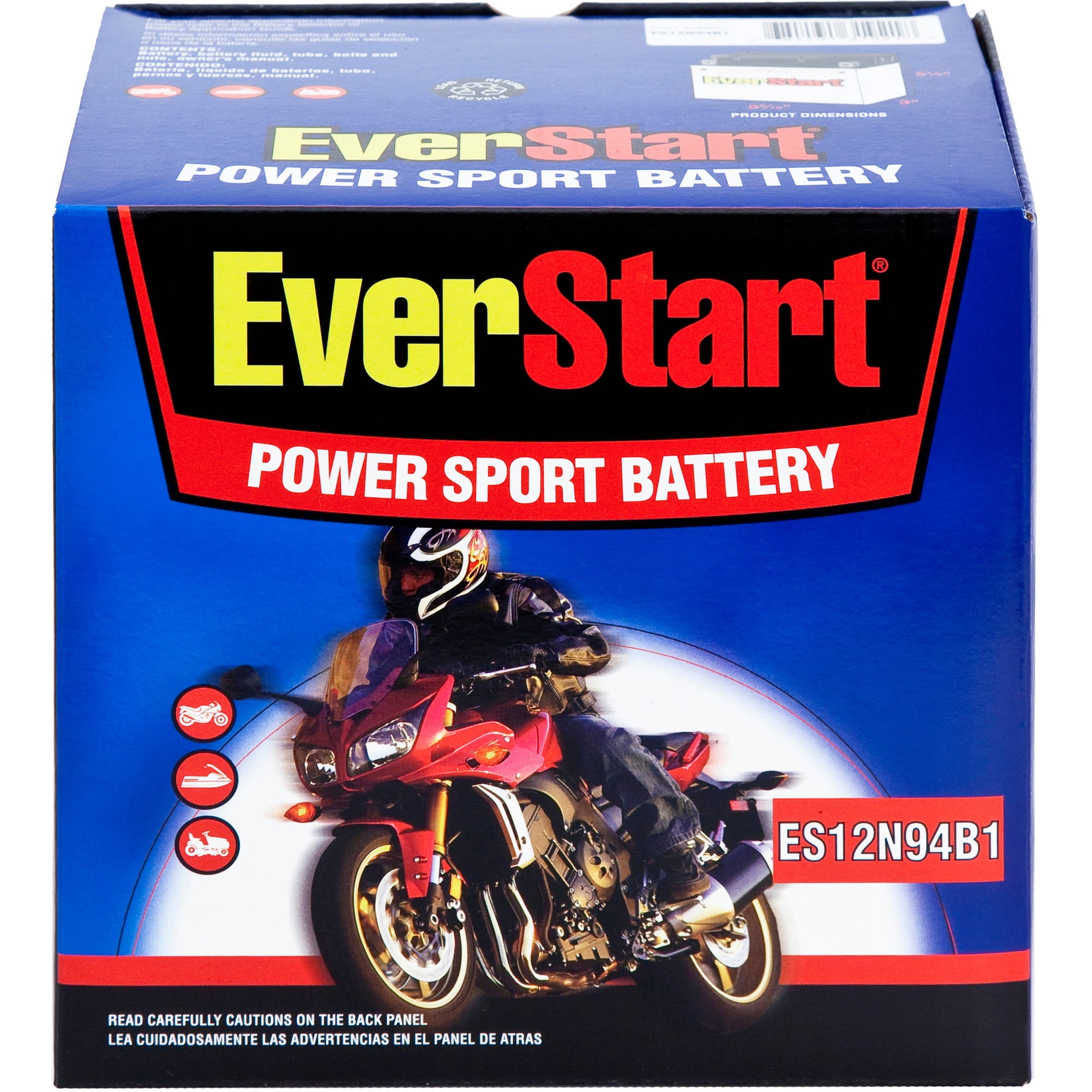 EverStart PowerSport Battery, ES12N94B