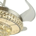 thumbnail image 2 of 36" LED Invisible Ceiling Fan Lamp Crystal Chandelier 3-Speed W/ Timing Remote, 2 of 10
