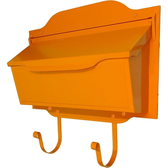 Special Lite Products Mid-Modern Asbury Horizontal Orange Wall-Mounted Mailbox