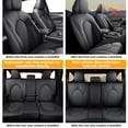 thumbnail image 5 of AOMSAZTO Custom Fit Seat Covers for 2020 2021 2022 2023 2024 2025 Toyota Highlander 8 Passenger 3 Row Seat Protector Compatible Airbag Black, 5 of 7