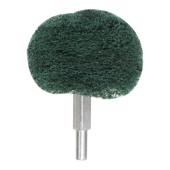 Mushroom Buffing Wheel for Drill 50mm x 36mm 180 Grit 1/4" Shank, Green