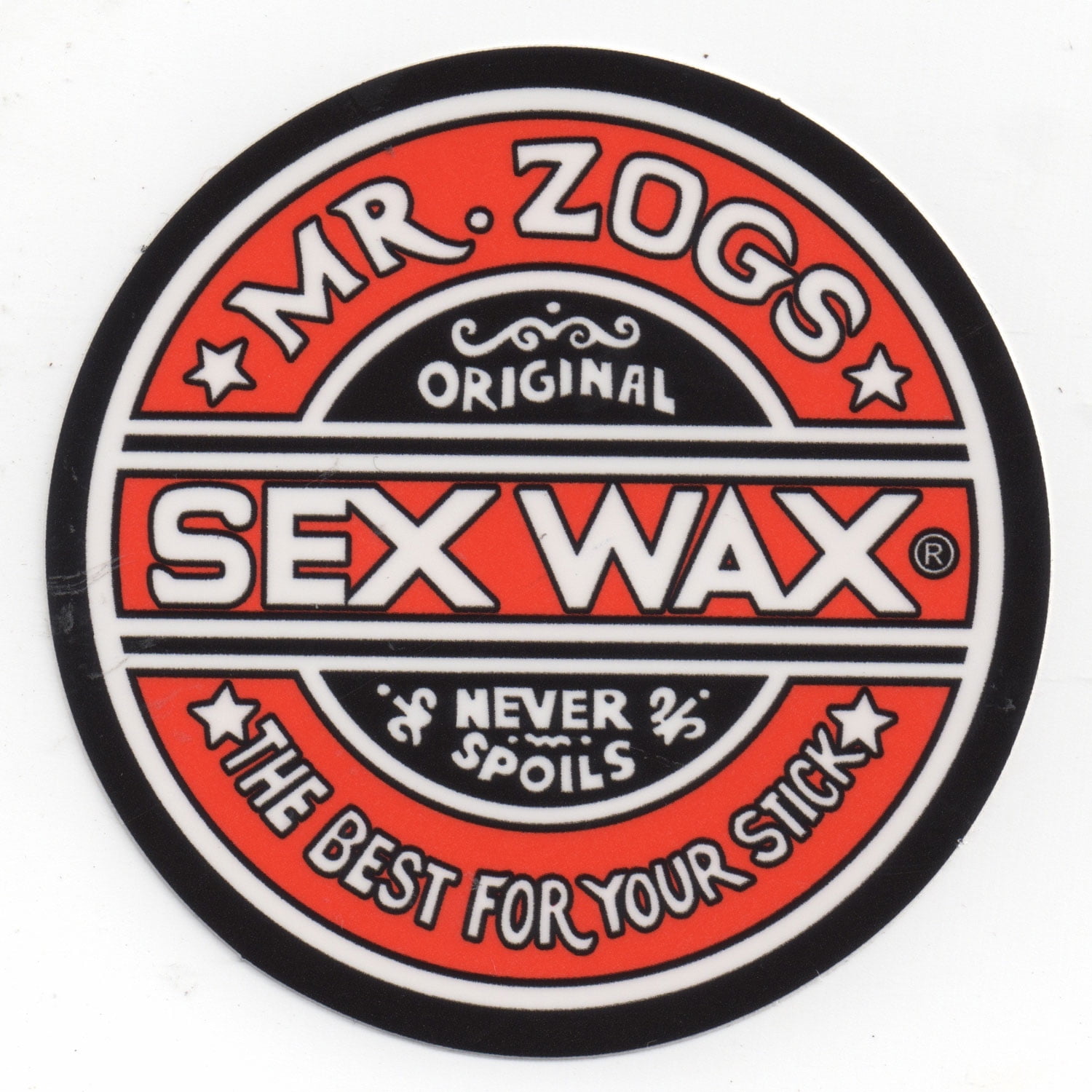 Mr Zoggs Sex Wax Sticker 3 Circular Red 