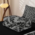 thumbnail image 5 of jejeloiu Bold Damask Zipper Twin Comforter Sets with Fitted Sheet and 2 Pillowcases,Retro Print Zipper Bedding Set For Adults,Black Gray,Black Reversible,4 Pieces, 5 of 7