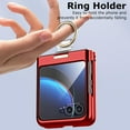 thumbnail image 4 of for Motorola Razr+ 2023 Case with Ring, [Integrated Screen Protector] Slim Hard PC Motorola Rarz Plus Back Cover Full Coverage Phone Case with Ring for Motorola Razr Plus 2023 Red, 4 of 13