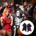 thumbnail image 3 of Unique Bargains 1 Pc Hair Elastics Halloween Sequin Bow Hair Ties for Women Purple Black, 3 of 5