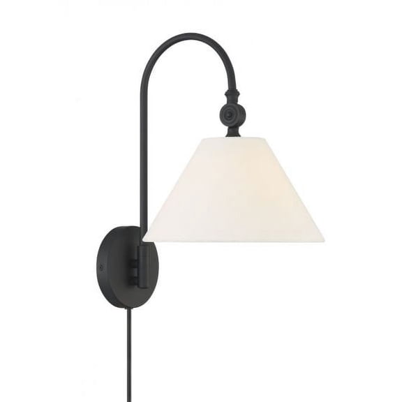 Trade Winds Marcus 1-Light Wall Sconce in Matte Black