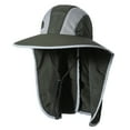 thumbnail image 1 of Tignapoo Chapeau de Soleil Extérieur Vert Armée avec Grand Bord et Sangle de Menton Réglable pour une Protection UV Ultime - Nylon Léger et à Séchage Rapide Idéal pour le Camping, la Pêche, et Plus, 1 of 6