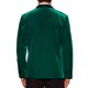 thumbnail image 3 of Blazers de Tuxedo de Terciopelo INSPIRE CHIC para hombres, con solapa de chal, chaquetas formales para bodas, color verde, 3 of 5