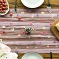 thumbnail image 5 of Sm:)e Pink Embroidered Daisy Gauze Table Runner 120 Inches (10 Feet), Seasonal Sheer Decor for Kitchen & Dining Spaces, Ideal for Holidays, Weddings, Birthdays & Home Parties, 5 of 6