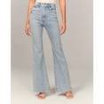 thumbnail image 1 of Women Jeans Flare Pants Denim Washing Loose Fit Bootcut Pockets High Street Slight Strech Solid Full Length Spring 2024 tzw, 1 of 6