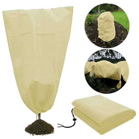 

GARENAS Covers Frost Blankets for Frost Cloth Tree Covers Covers Bags with Drawstring White Green