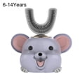 thumbnail image 2 of Kids Ultrasonic Toothbrush U-Shaped Head Cartoon Design Mini Smart 360 Degrees Silicon Electric Toothbrush for Child, 2 of 10