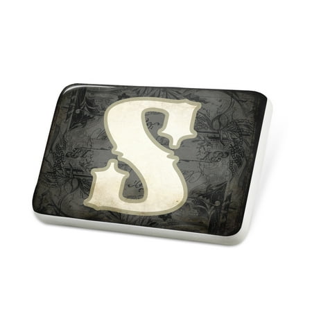 Porcelein Pin characters, letter S WildWestBlack Lapel Badge – NEONBLOND