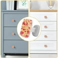 thumbnail image 4 of 4 Pieces Set Drawer Pulls Handle Square Wardrobe Cabinet Knobs with Stainless Steel Screws Furniture Kitchen Decor, 4 of 5