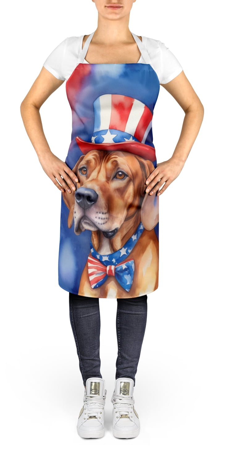 Rhodesian Ridgeback Patriotic American Apron 27 in x 30 in