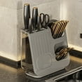thumbnail image 5 of Hauiodp Knife Block Holder, Universal Knife Block for Kitchen Counter, Utensil & Cutlery Caddy, Space-Saving Countertop Knife Utensil Rack with Detachable for Easy Cleaning, 5 of 6