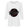 thumbnail image 3 of Tshirts For Women Baseball Printed Three Quarter Sleeve Tunic Crew Neck Ladies Tops Clothing Tee Shirts Workwear, 3 of 3