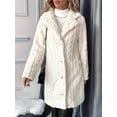 thumbnail image 6 of Winter Fashion Women'S Casual Loose Double-Sided Plush Lapel Long Coat Jacket Ivory White XL, 6 of 9