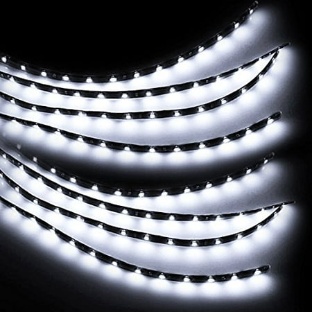 Zento Deals 8 Packs of Trimmable 30cm White LED Car Flexible Waterproof Light