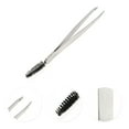 thumbnail image 3 of Unique Bargains 1 Pc With Brush Eyebrow Tweezer for Bathroom Travel Hotel Silver Tone Stainless Steel, 3 of 4