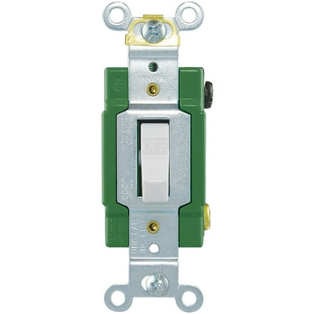 30a Single - Cooper 3031W White Industrial Grade Single Pole Toggle Light Switch 30A