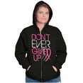 thumbnail image 3 of Don’t Give Up Breast Cancer Awareness Womens Plus Size Graphic Zipper Hoodie Brisco Brands 2X, 3 of 5