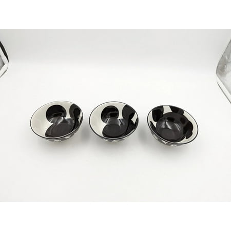 Mickey Mouse Head 4.5" Tidbit 3 Ceramic Bowl Set