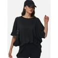 thumbnail image 5 of Women's Oversized Short Sleeve T-Shirt - Casual Crewneck Plain Top for Summer, 5 of 6