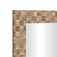 thumbnail image 5 of DecMode 22" x 28" Brown Wall Mirror with Checkered Pattern Frame, 5 of 9