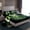 Black Green 02, variant on Feelyou Magic Green Dragon Twin Sheet Sets for Boys, Mystic Western Animal Twin Fitted Sheet, Jungle Flower Floral Flat Sheet, Luxury Bedroom Decor, 3 Pieces
