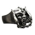thumbnail image 2 of Fashion Punk Locomotive Skull Ring: Exaggerated Zinc Alloy Statement Ring for Women and Men, Geometric Design, 2 of 5