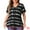 Black, variant on Women's Plus Size Tshirts V Neck Short Sleeve Loose Tie Dye Tunic Tops 1X Blue