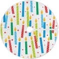 thumbnail image 1 of FMSHPON Colorful Birthday Candles Xmas Christmas Tree Skirt Stand Mat for Holiday Party Decoration Indoor Outdoor 48 inches, 1 of 6