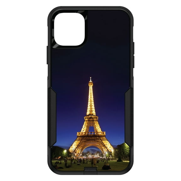 DistinctInk OtterBox Commuter Custom Case for Apple iPhone 15 (6.1" Screen) - Show Your Love of Paris - Lightweight Grip