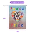 thumbnail image 5 of Peace Love Pride Alaskan Malamute with Rainbow Sunglasses LGBT LGBTQ+ House Flag 28x40in Double Sided Alaska Mal Dog Lovers Gifts Outdoor Decor - 01004, 5 of 5